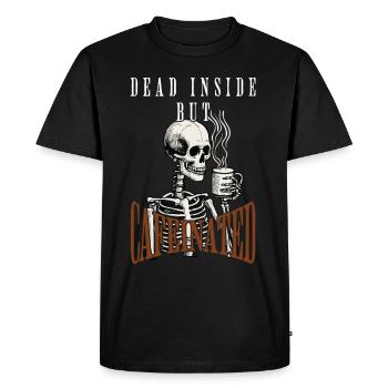 Drôle de dicton de café pour Halloween - T-shirt Premium bio Homme - noir - Devant - Nico (187cm)