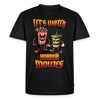 Films d’horreur Drôle Halloween Dicton Design - T-shirt Premium bio Homme - noir - Devant - Nico (187cm)
