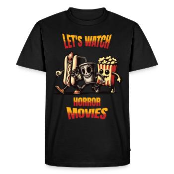Permet de regarder des films d’horreur drôle dire design - T-shirt Premium bio Homme - noir - Devant - Nico (187cm)
