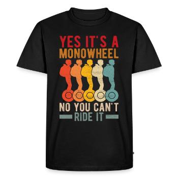 EUC Monowheel - Men's Premium Organic T-Shirt - black - Front - Nico (187cm)