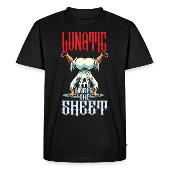 Drôle Ghost Design Humoristique Sarcastique - T-shirt Premium bio Homme - noir - Devant - Nico (187cm)