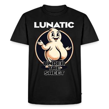 Drôle Ghost Design Humoristique Sarcastique - T-shirt Premium bio Homme - noir - Devant - Nico (187cm)