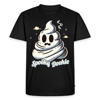 Drôle Effrayant Dookie Caca Pile Fantôme - T-shirt Premium bio Homme - noir - Devant - Nico (187cm)