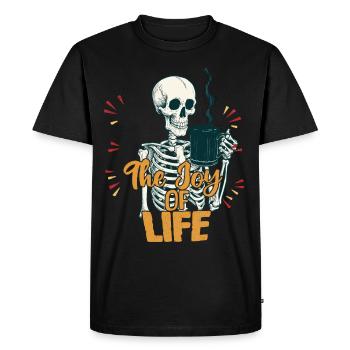 Coffee The Joy Funny Coffee Lover Halloween - Men's Premium Organic T-Shirt - black - Front - Nico (187cm)