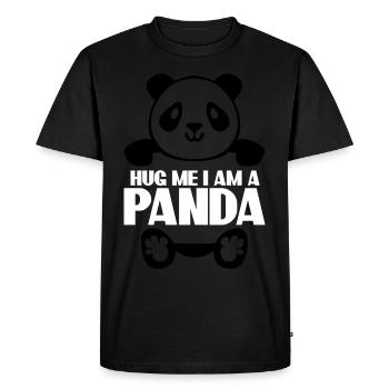 Hug Me Panda géant Panda Ours - T-shirt Premium bio Homme - noir - Devant - Nico (187cm)