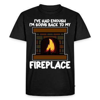 Fireplace Oven Firewood Stove - Men's Premium Organic T-Shirt - black - Front - Nico (187cm)