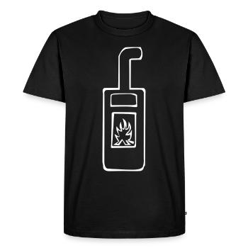 Four à cheminée - T-shirt Premium bio Homme - noir - Devant - Nico (187cm)