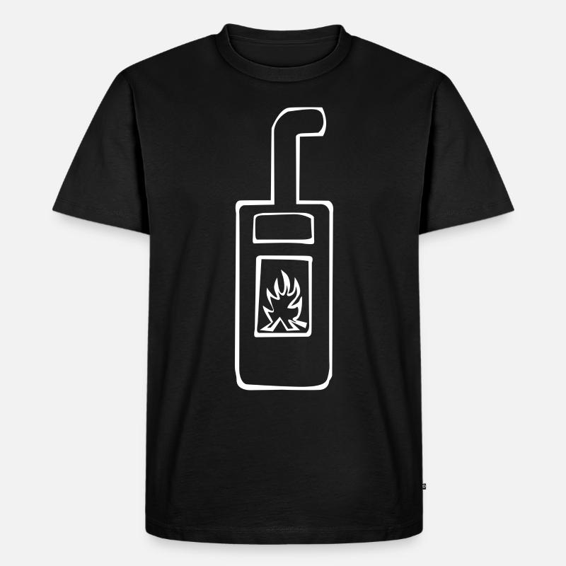 Fireplace Oven - Männer Premium Bio T-Shirt - Schwarz
