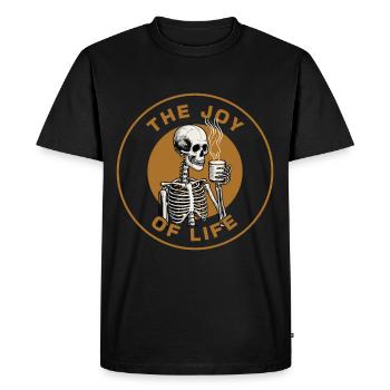 Café La joie de vivre Drôle d’amateur de café - T-shirt Premium bio Homme - noir - Devant - Nico (187cm)