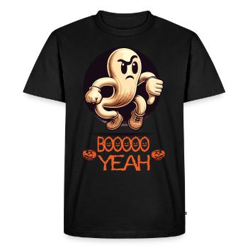 Boo yes Ghost Funny Saying - Men's Premium Organic T-Shirt - black - Front - Nico (187cm)