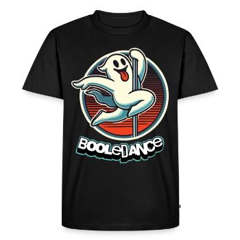 Danse booléenne drôle disant Pole Dance Ghost - T-shirt Premium bio Homme - noir - Devant - Nico (187cm)