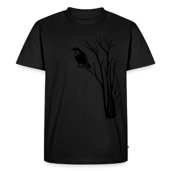 Corbeau Corbeau Corbeau Corbeaux - T-shirt Premium bio Homme - noir - Devant - Nico (187cm)