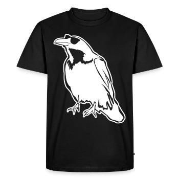 Corbeau avec lunettes de soleil Corbeaux Corbeaux corbeaux - T-shirt Premium bio Homme - noir - Devant - Nico (187cm)