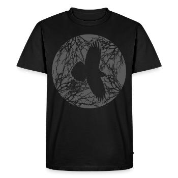 Raven Tree Ravens Crow Moon Crows - Men's Premium Organic T-Shirt - black - Front - Nico (187cm)