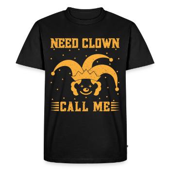 Besoin d’un clown Call Me Circus Performer Idée de cadeaux - T-shirt Premium bio Homme - noir - Devant - Nico (187cm)