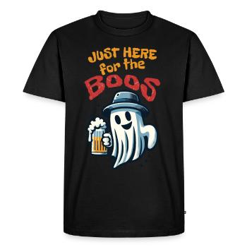 Halloween Ghost Party with Beer and Alcohol - Men's Premium Organic T-Shirt - black - Front - Nico (187cm)