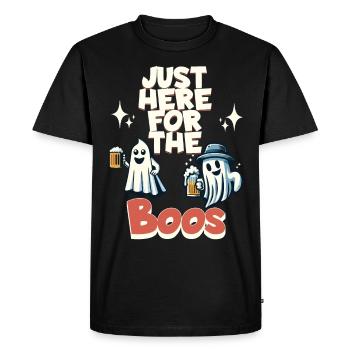 Halloween Ghost Party with Beer and Alcohol - Men's Premium Organic T-Shirt - black - Front - Nico (187cm)