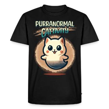 Purranormal Cattivity Spooky Cat Lover - T-shirt Premium bio Homme - noir - Devant - Nico (187cm)