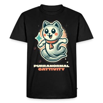 Purranormal Cattivity Spooky Cat Lover - T-shirt Premium bio Homme - noir - Devant - Nico (187cm)