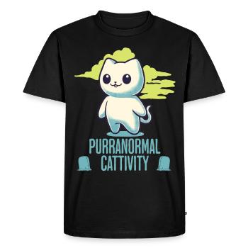 Purranormal Cattivity Spooky Cat Lover - T-shirt Premium bio Homme - noir - Devant - Nico (187cm)