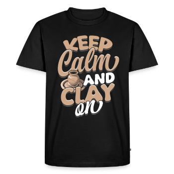 Poterie Poterie Poterie Garder Calme Et Argile On - T-shirt Premium bio Homme - noir - Devant - Nico (187cm)