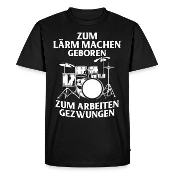 Drums Drums Drumstick Drummer Music Band Rock - Men's Premium Organic T-Shirt - black - Front - Nico (187cm)
