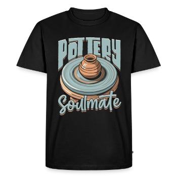 Töpfern Töpferei Töpfer poterie âme sœur - T-shirt Premium bio Homme - noir - Devant - Nico (187cm)