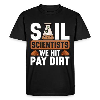 Bodenwissenschaftler Soil Science - Men's Premium Organic T-Shirt - black - Front - Nico (187cm)