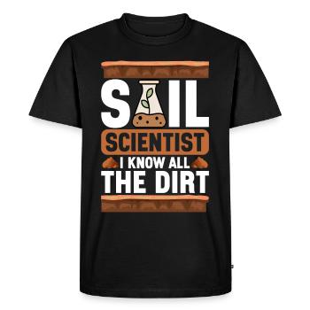 Bodenwissenschaftler Soil Science - Men's Premium Organic T-Shirt - black - Front - Nico (187cm)