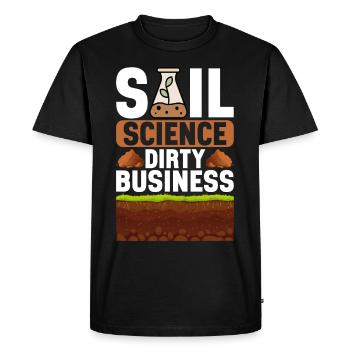 Bodenwissenschaftler Soil Science - Men's Premium Organic T-Shirt - black - Front - Nico (187cm)
