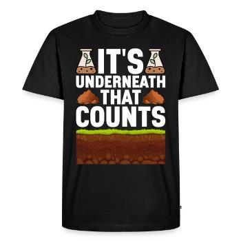 Bodenwissenschaftler Soil Science - Men's Premium Organic T-Shirt - black - Front - Nico (187cm)