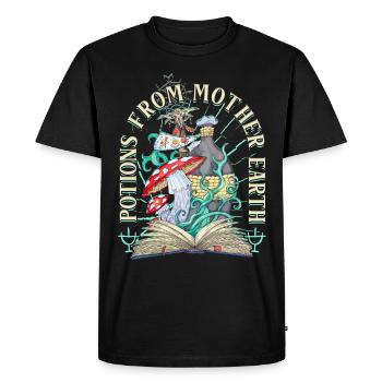 Apothecary Herb Collector Potions From Mother Earth - Men's Premium Organic T-Shirt - black - Front - Nico (187cm)