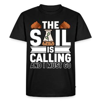 Bodenwissenschaftler Soil Science - Men's Premium Organic T-Shirt - black - Front - Nico (187cm)