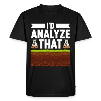 Bodenwissenschaftler Soil Science - Men's Premium Organic T-Shirt - black - Front - Nico (187cm)