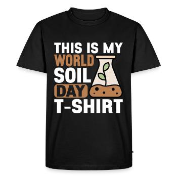 Bodenwissenschaftler Soil Science - Men's Premium Organic T-Shirt - black - Front - Nico (187cm)