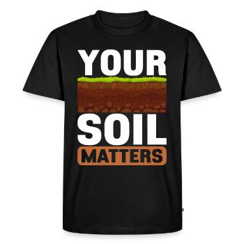 Bodenwissenschaftler Soil Science - Men's Premium Organic T-Shirt - black - Front - Nico (187cm)