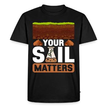 Bodenwissenschaftler Soil Science - Men's Premium Organic T-Shirt - black - Front - Nico (187cm)