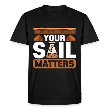 Bodenwissenschaftler Soil Science - Men's Premium Organic T-Shirt - black - Front - Nico (187cm)