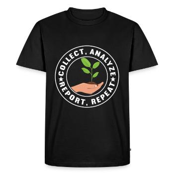 Bodenwissenschaftler Soil Science - Men's Premium Organic T-Shirt - black - Front - Nico (187cm)