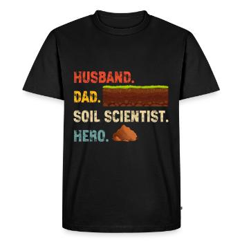 Bodenwissenschaftler Soil Science - Men's Premium Organic T-Shirt - black - Front - Nico (187cm)