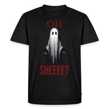 Halloween Oh Feuille Fantôme Drôle - T-shirt Premium bio Homme - noir - Devant - Nico (187cm)