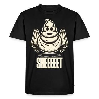 Halloween Caca Pile Ghost Sheet Fun - T-shirt Premium bio Homme - noir - Devant - Nico (187cm)