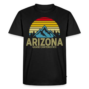 Arizona State Sedona Phoenix Grand Canyon AZ - Men's Premium Organic T-Shirt - black - Front - Nico (187cm)