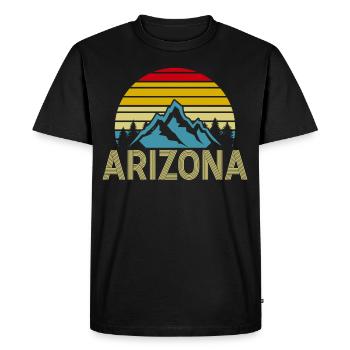 Arizona State Sedona Phoenix Grand Canyon AZ - Men's Premium Organic T-Shirt - black - Front - Nico (187cm)