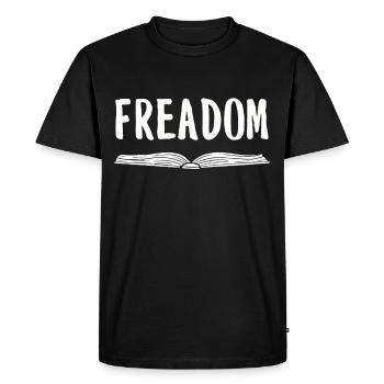 Livre Livres Bibliothèque Lecture Littérature Lire Livres - T-shirt Premium bio Homme - noir - Devant - Nico (187cm)