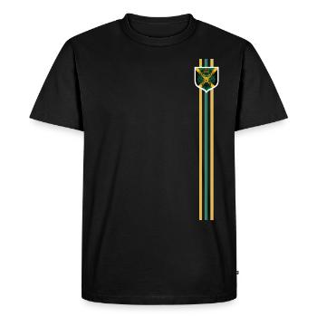 Jamaïque Jamaïque Rasta Raggea Drapeau Rastafari - T-shirt Premium bio Homme - noir - Devant - Nico (187cm)