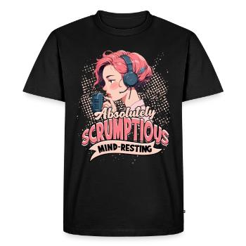 ASMR Whisper Absolutely Scrumptious Mind-Resting - Men's Premium Organic T-Shirt - black - Front - Nico (187cm)
