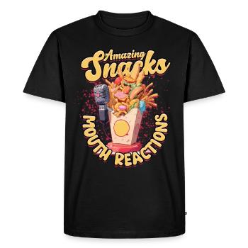 ASMR Whisper Amazing Snacks Mouth Reactions - Men's Premium Organic T-Shirt - black - Front - Nico (187cm)