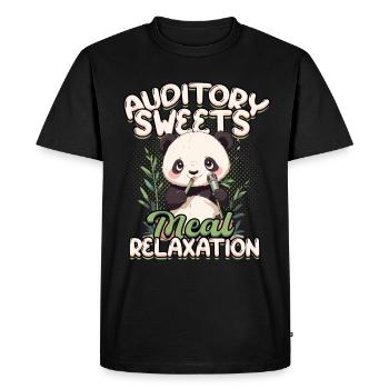ASMR Whisper Auditory Sweets Meal Relaxation - Men's Premium Organic T-Shirt - black - Front - Nico (187cm)