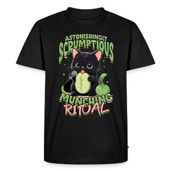 ASMR Astonishingly Scrumptious Munching Ritual - Men's Premium Organic T-Shirt - black - Front - Nico (187cm)